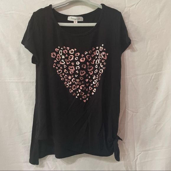 Pink Leopard Side Tie Graphic Tee | Size XS‎ - Picture 2 of 6